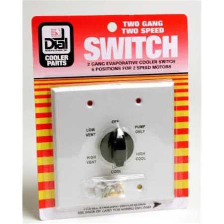 Dial Mfg Dial Mfg 7131 2 Speed 6 Position Evaporative Cooler Wall Switch; Metal 550973